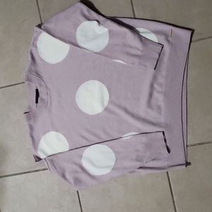 T Tahari Pink Circle Sweater- M